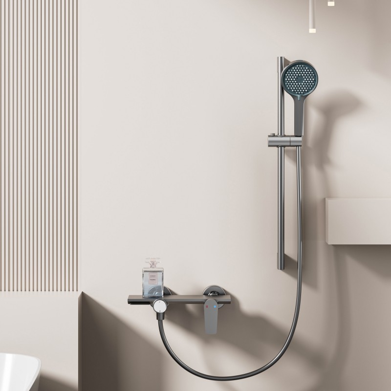 2025 Piano Shower Set Wall Mounted Bathroom System Aluminum Rainfall High Pressure Shower Head Set for Bathroom